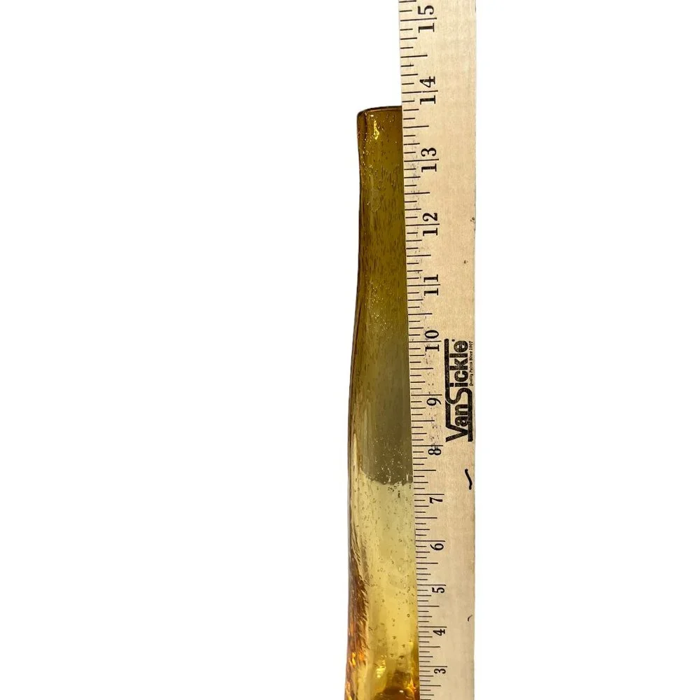 Yellow Bubble Glass‎ Tall Vase